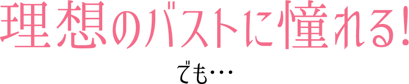 理想のバストに憧れる!でも…