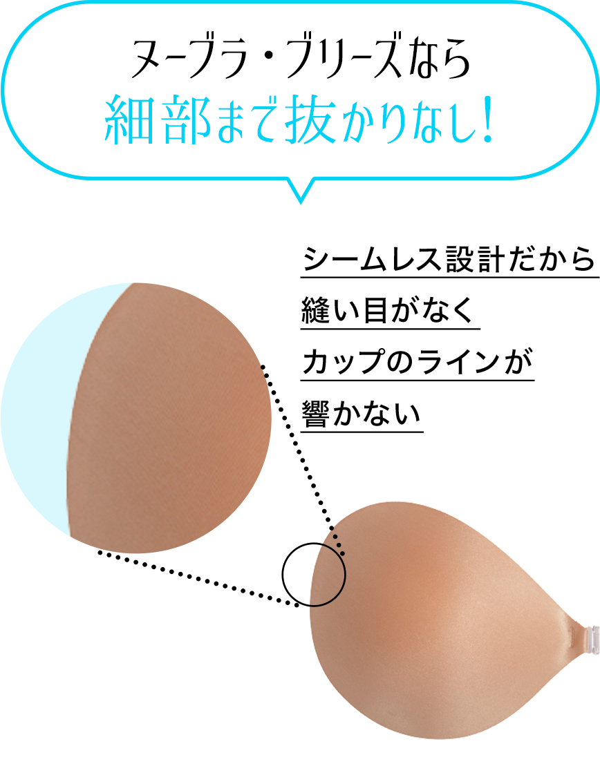 ヌーブラ・ブリーズなら細部まで抜かりなし！