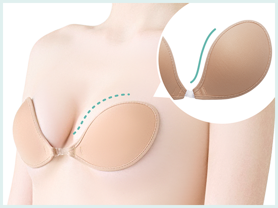 新開発のカップ形状でふっくらデコルテ