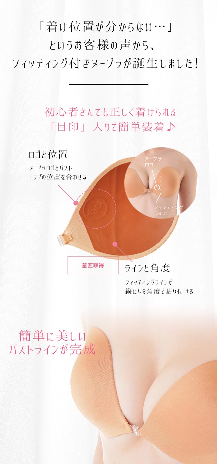 フィッティング付きヌーブラが誕生しました！