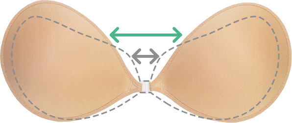シームレスイージーフィットとの乳間の比較イメージ画像
