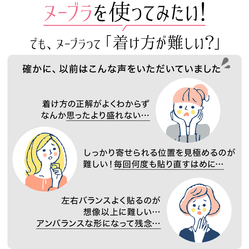 ヌーブラ・シームレス パテッド　フィッティングマーク解説