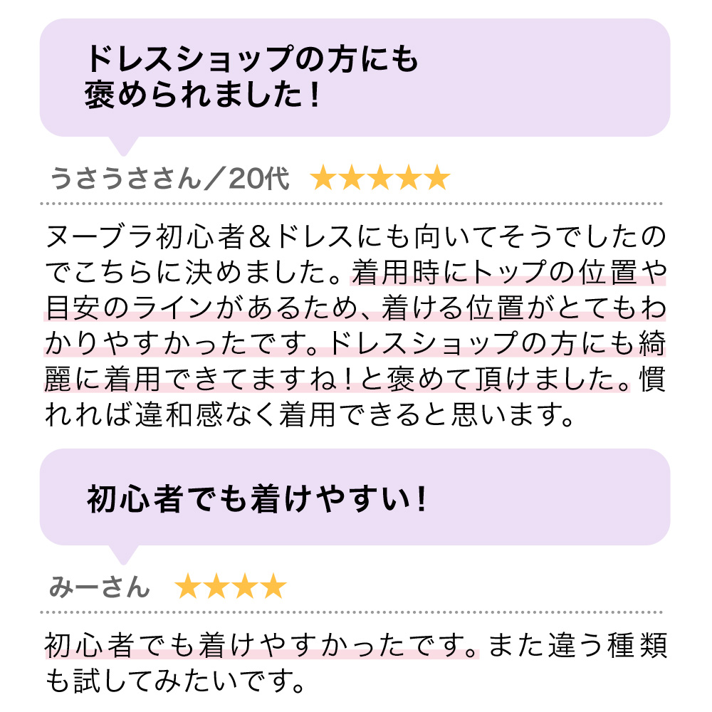 ヌーブラ・シームレス パテッド　サイズ表