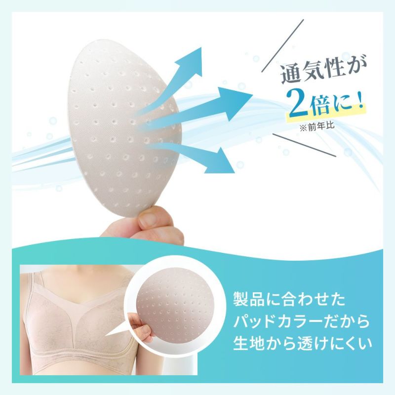 製品に合わせたパッドカラーだから透けにくい
