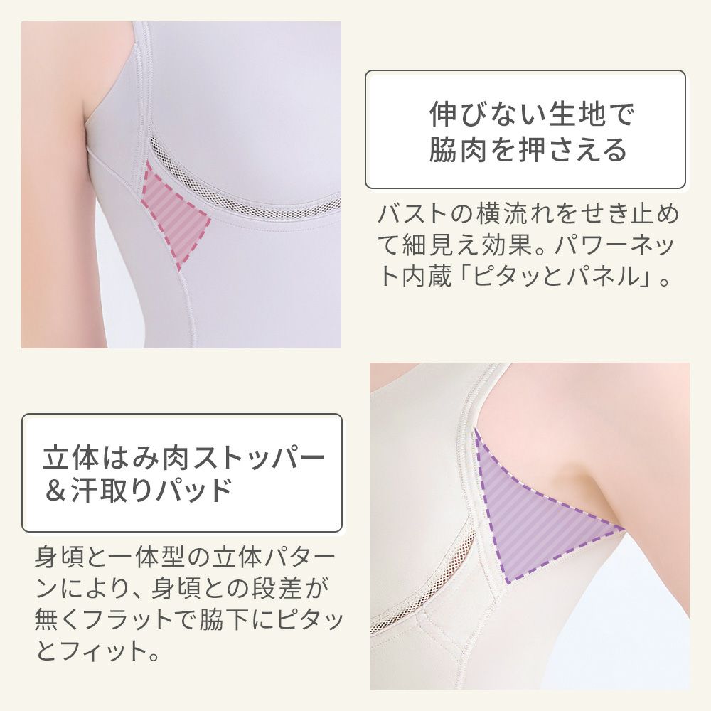 立体はみ肉ストッパー＆汗取りパッド